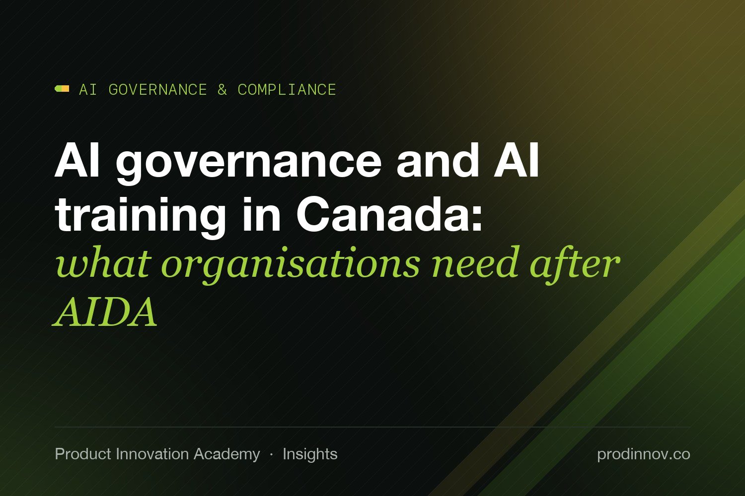 AI governance and AI training in Canada: what organisations need after AIDA