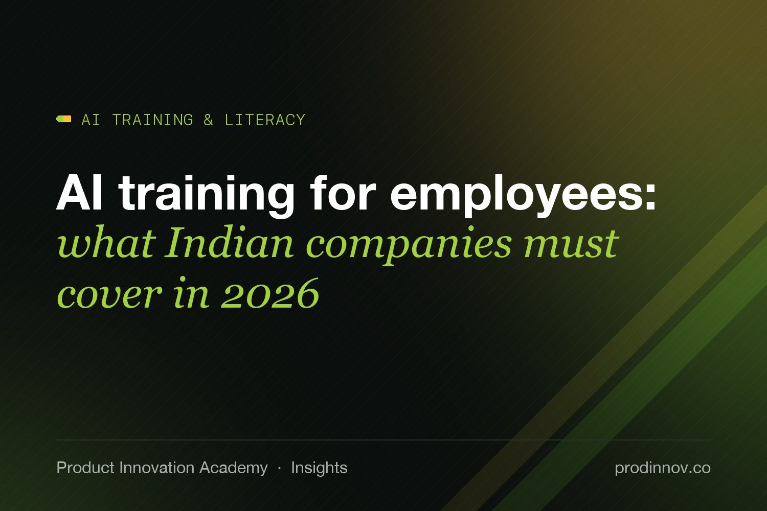 AI training for employees: what Indian companies must cover in 2026